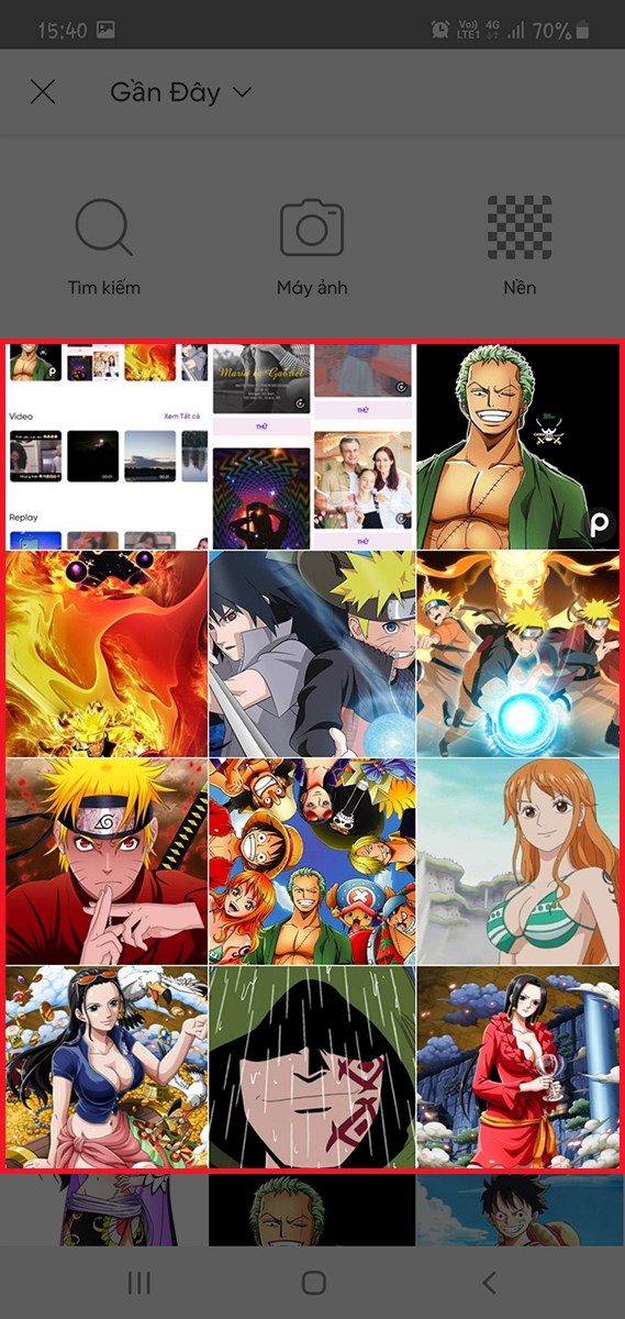 chọn Tất cả ảnh