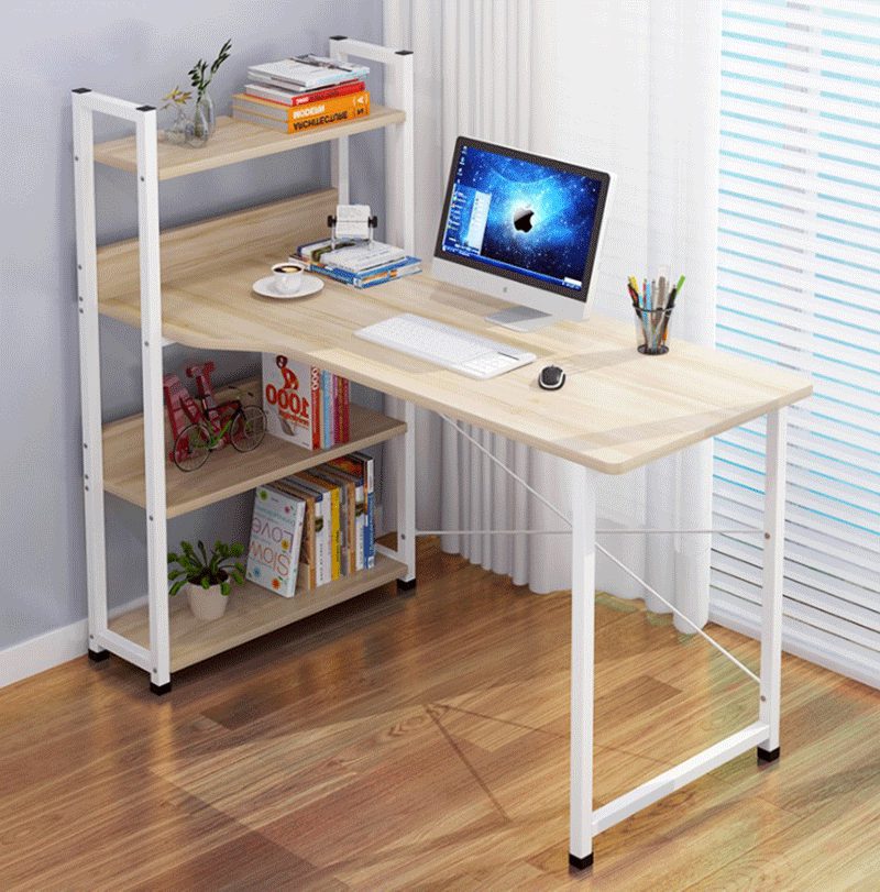 Bàn học sinh mặt gỗ chân sắt chữ L