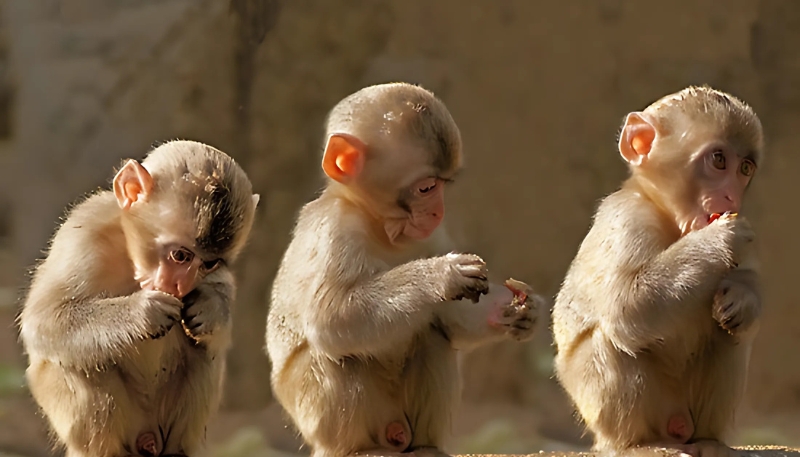 Ảnh nền khỉ 3D chu mỏ ấn tượng