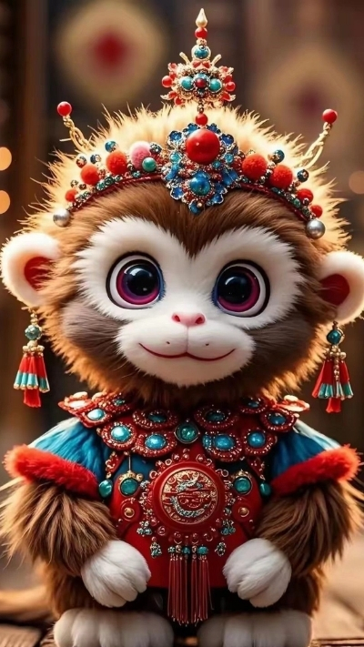 Ảnh nền khỉ 3D cute siêu dễ thương