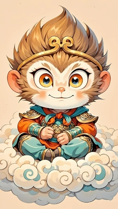 Ảnh nền khỉ 3D cute nhẹ nhàng