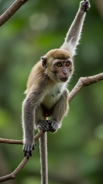 Ảnh nền khỉ 3D cute tròn đầy