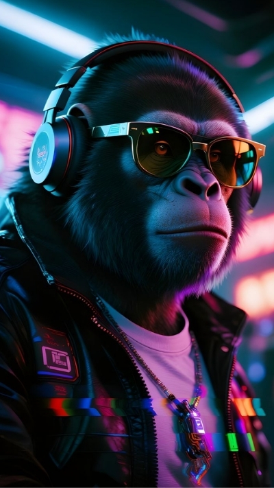 Ảnh nền khỉ 3D ngầu thu hút