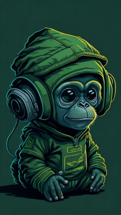 Ảnh nền khỉ 3D hoạt hình nhất