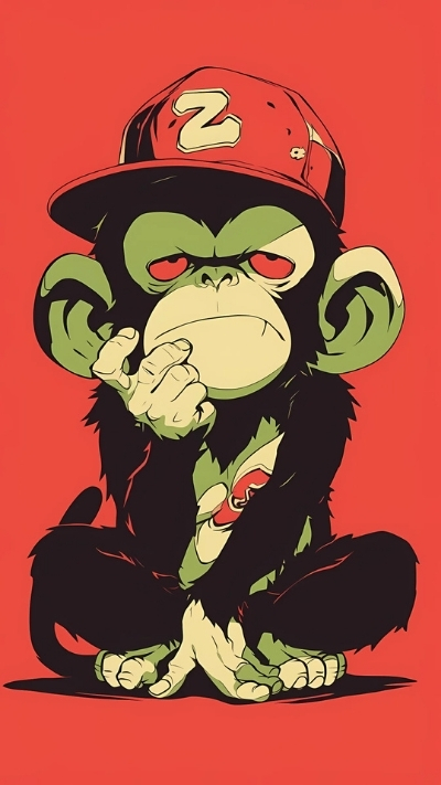 Ảnh nền khỉ 3D hoạt hình vui nhộn