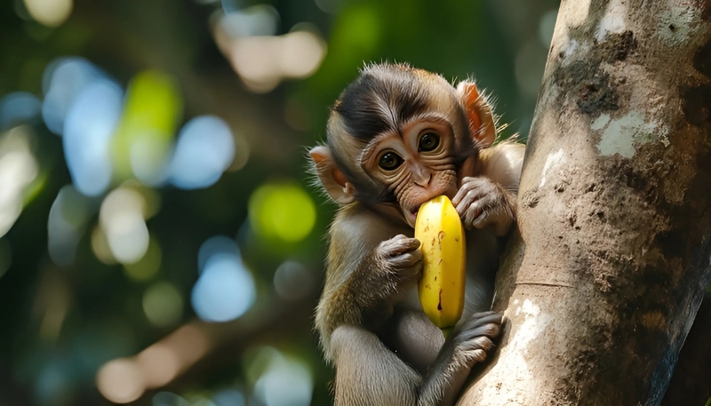 Ảnh nền khỉ vàng 3D quý phái