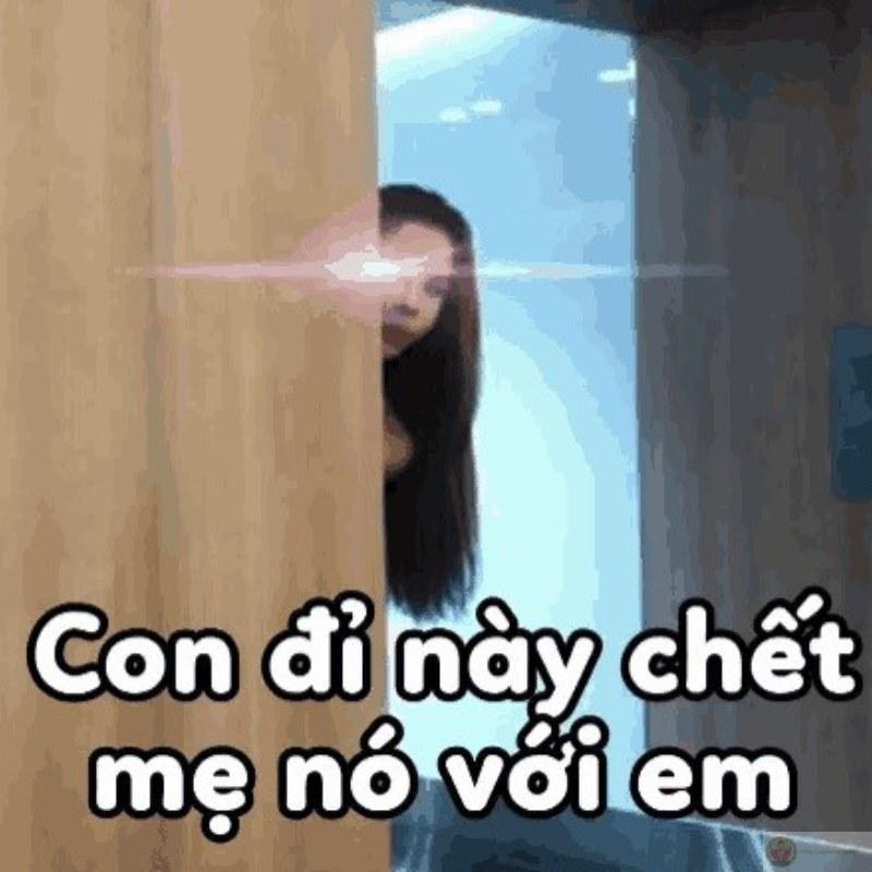 Meme Linda núp sau tường chửi