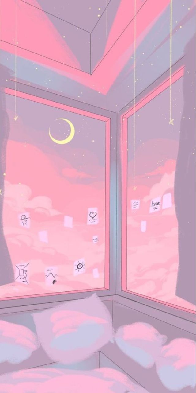 hình nền màu hồng phong cảnh