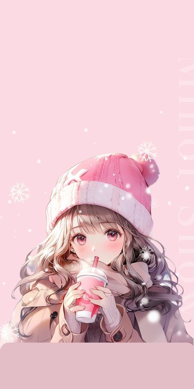 hình nền màu hồng anime chill