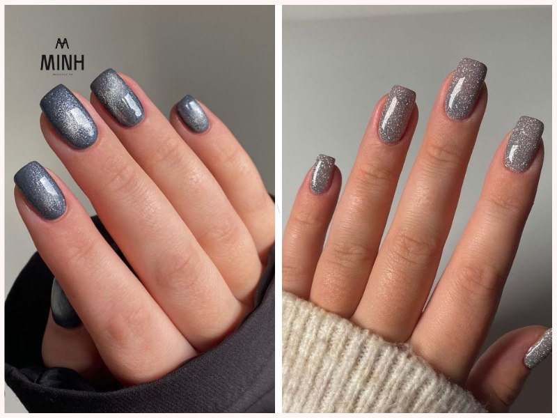 Mẫu nail mắt mèo ombre thu hút