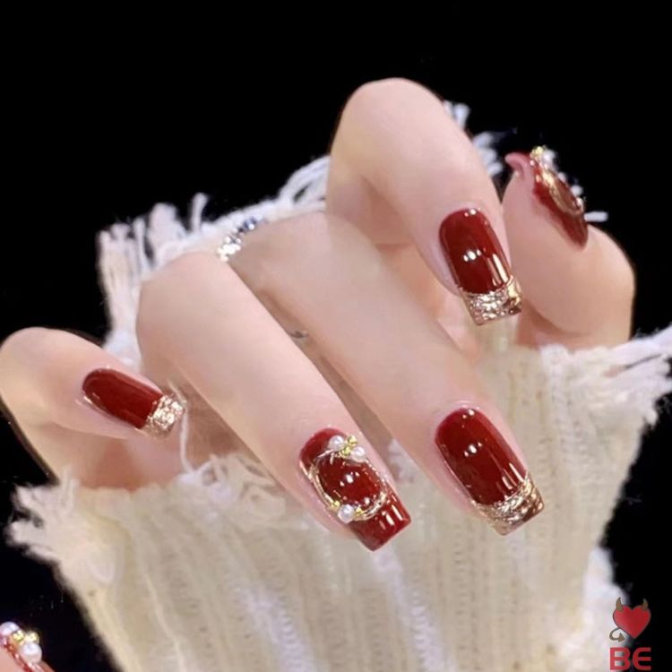 Mẫu nail cô dâu sang chảnh