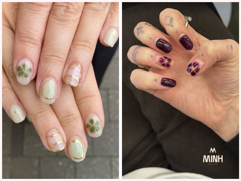 mẫu nail cho móng ngắn