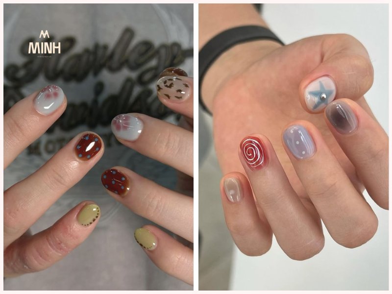 mẫu nail cho móng ngắn