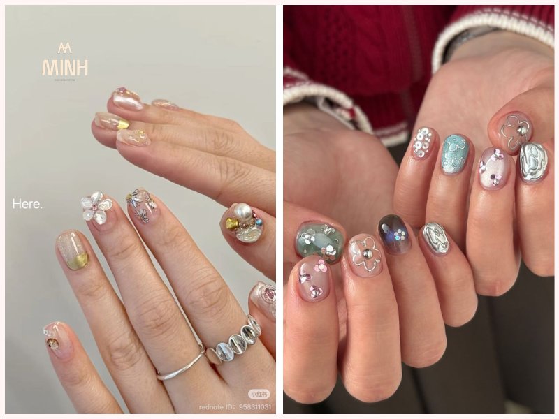 mẫu nail cho móng ngắn