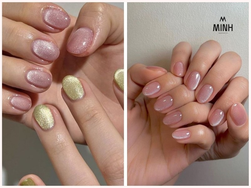 Mẫu nail đơn giản cho móng ngắn màu pastel