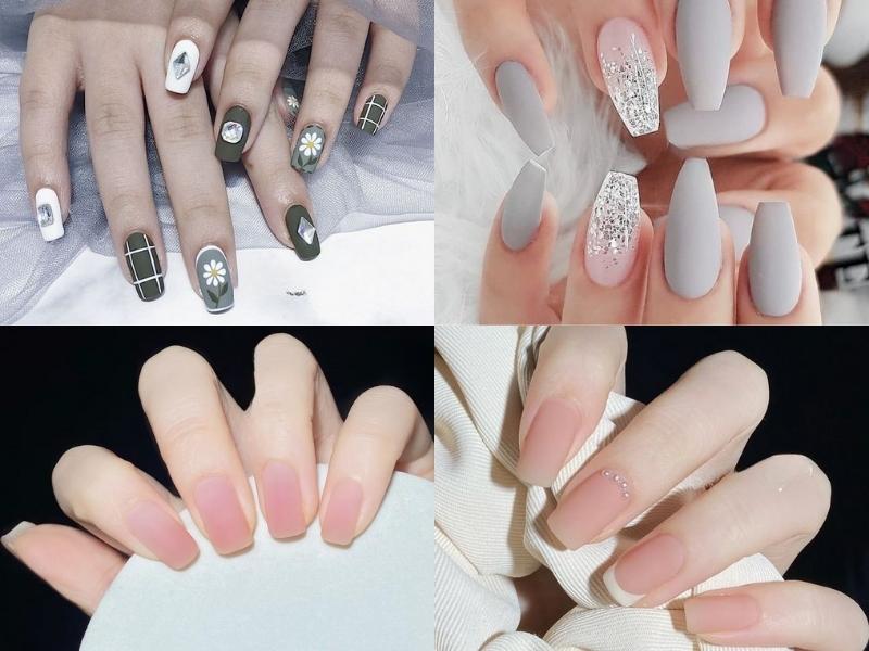 Các mẫu nail sơn nhám