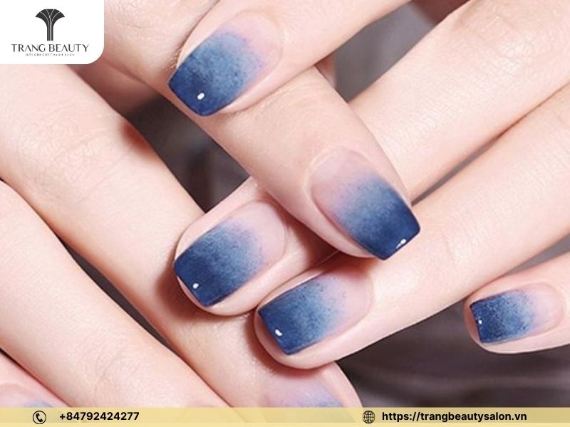 Kiểu móng dài vuông ombre sang trọng