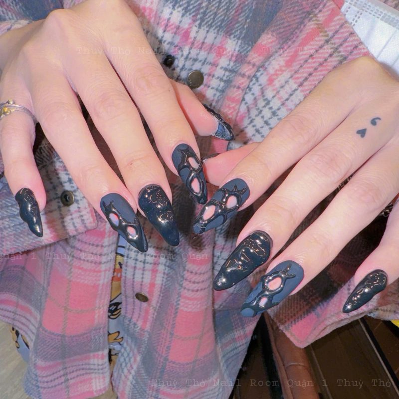 Các mẫu móng tay nhọn đẹp phong cách hiện đại cho các nàng
