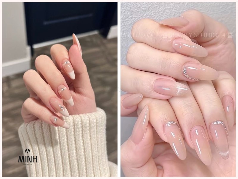 Nail thạch màu nâu
