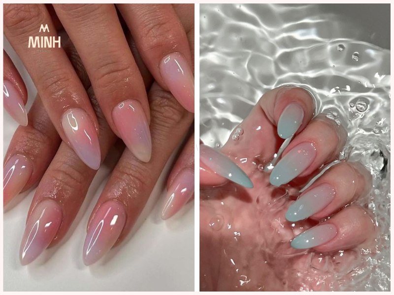 Mẫu nail thạch vân đá