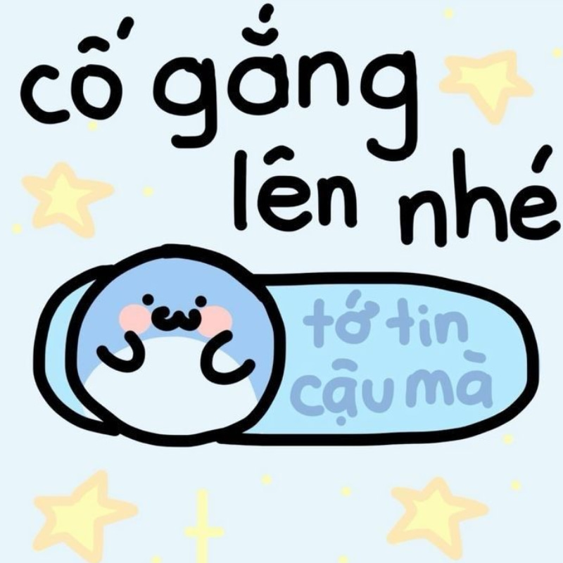 Meme thi tốt phong cách đơn giản, dễ thương