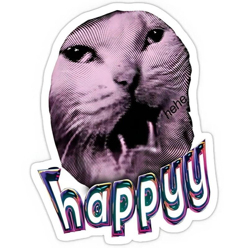 Meme mèo cười haha/hehe