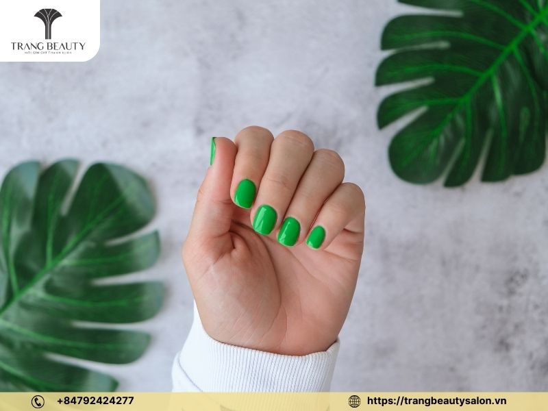 Nail xanh bơ đậm