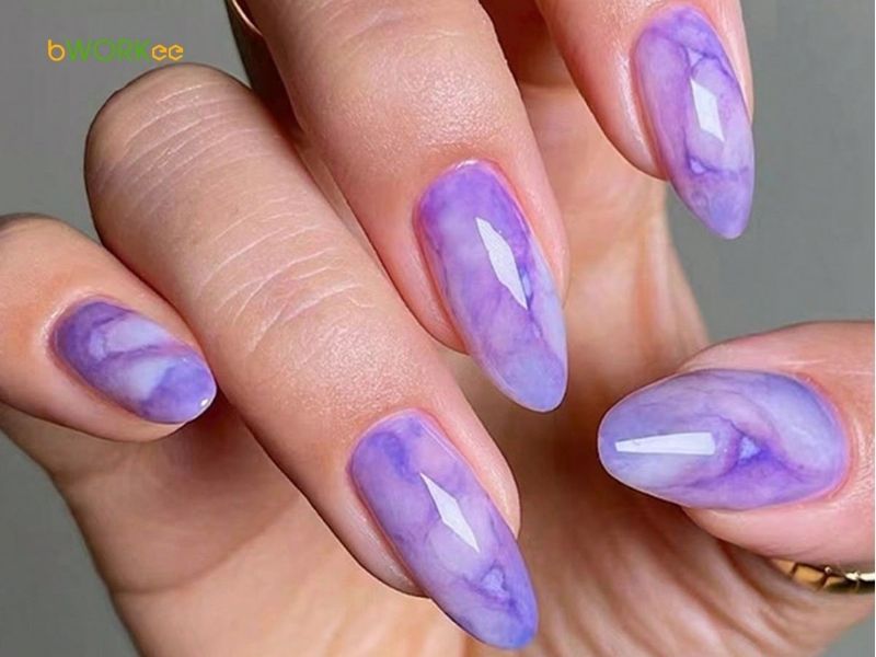 Mẫu nail màu tím hot trend 2026