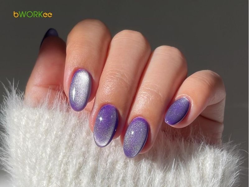 Mẫu nail màu tím hot trend 2026
