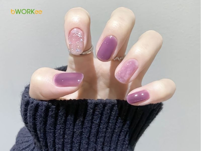 Gợi ý chọn nail màu tím phù hợp với màu da