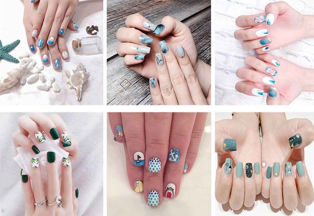 Mẫu nail nhũ xinh lung linh