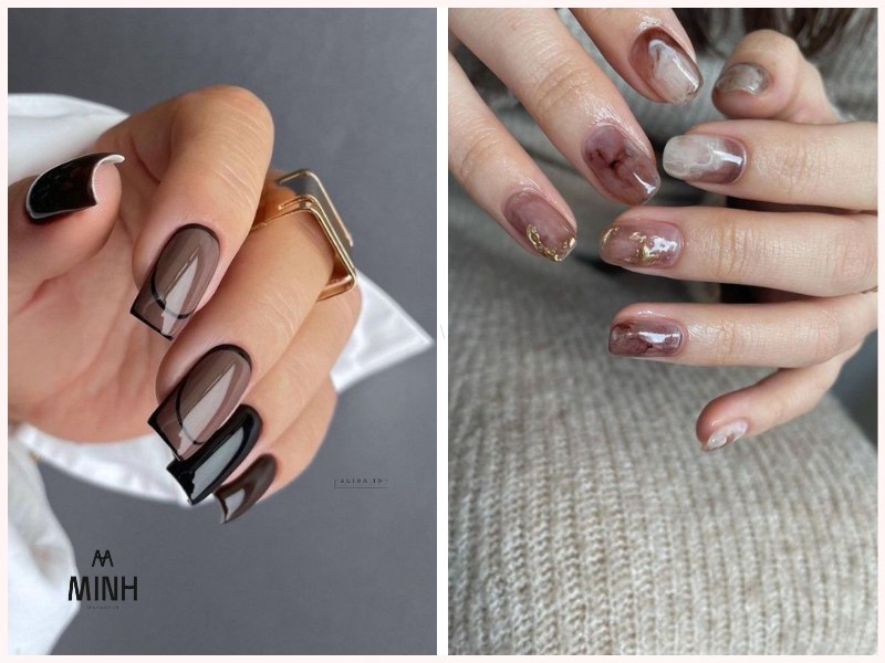 Mẫu nail sơn thạch đẹp đơn giản