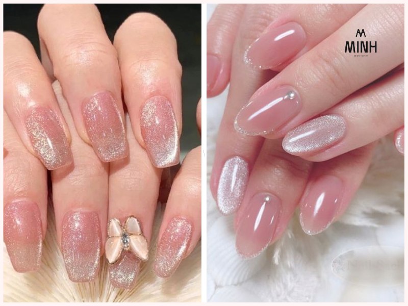 Mẫu nail sơn thạch ombre
