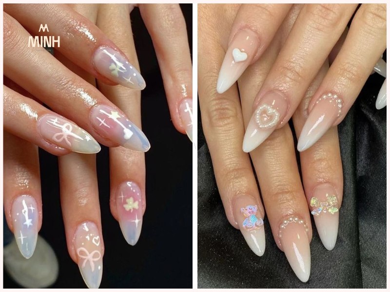 Mẫu nail thạch vân đá