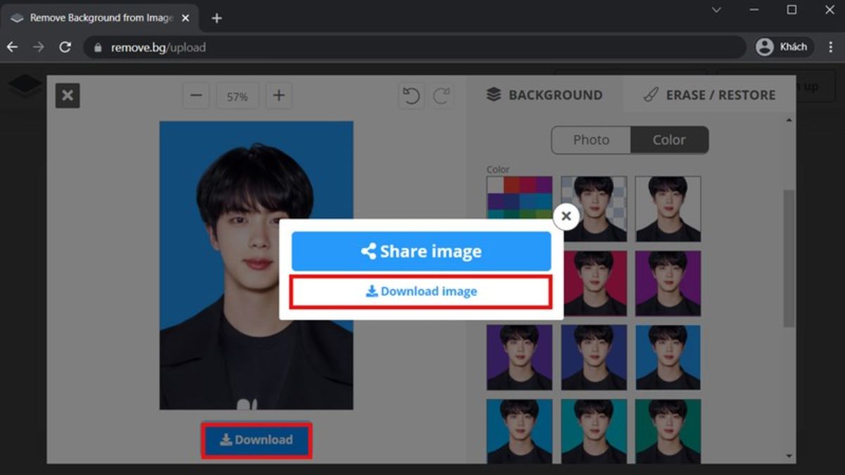 Ghép nền xanh, trắng ảnh thẻ trên máy tính bước 5