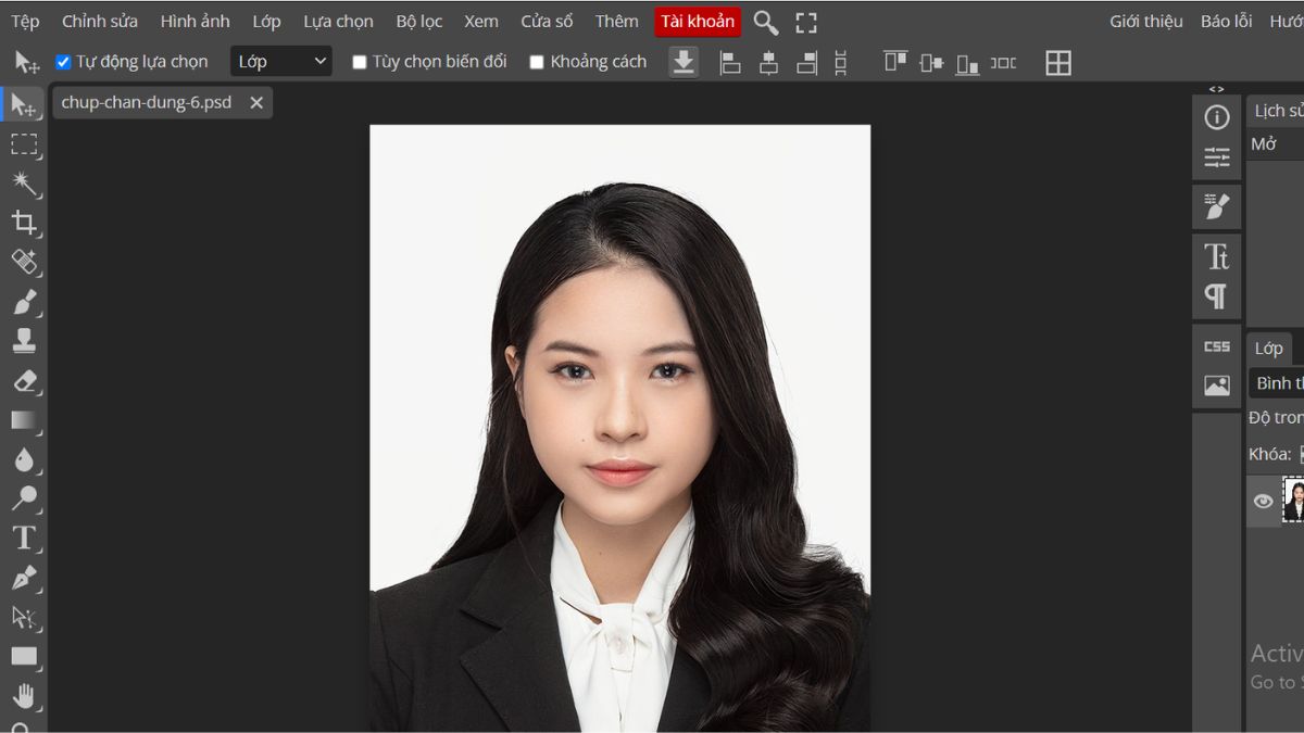 Ghép nền xanh ảnh thẻ trên máy tính