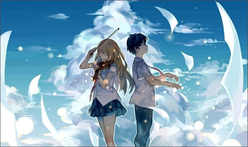 Hình nền màu xanh dương cho fan cuồng anime