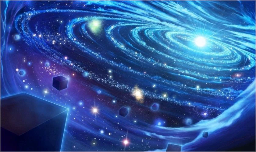 Hình nền màu xanh dương galaxy đẹp