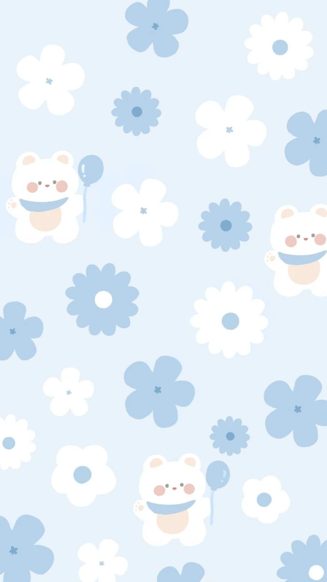 Hình nền màu xanh dương cho Zalo đáng yêu