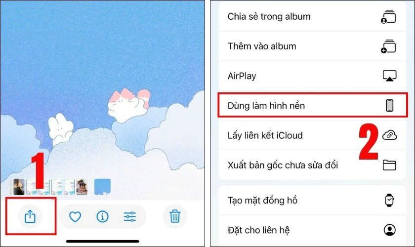 Cài hình nền màu xanh trên iPhone