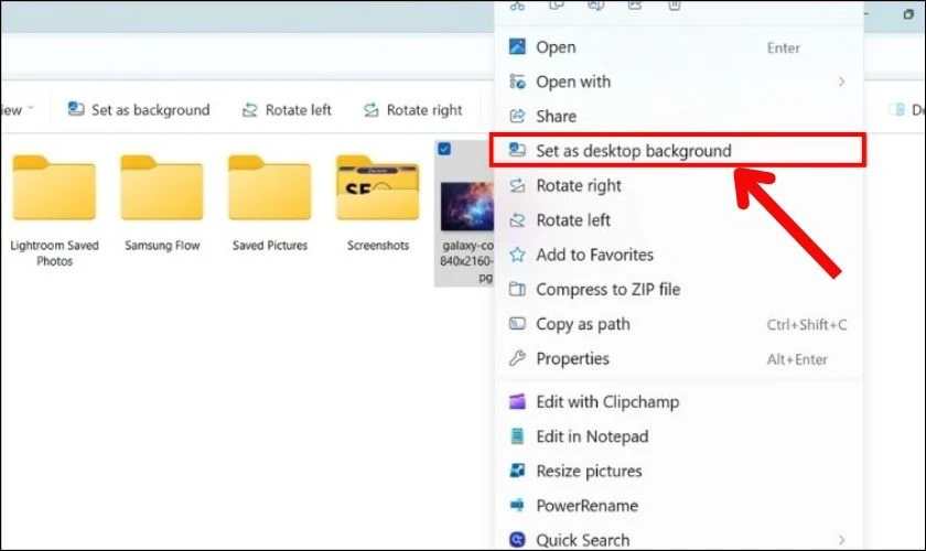 Cách cài đặt hình nền màu xanh dương cho máy tính
