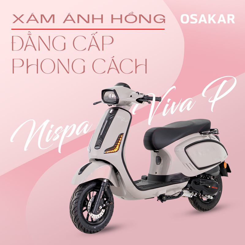 Xe máy 50cc OSAKAR Viva P thiết kế nhỏ gọn, động cơ bền bỉ là lựa chọn lý tưởng để di chuyển trong thành phố