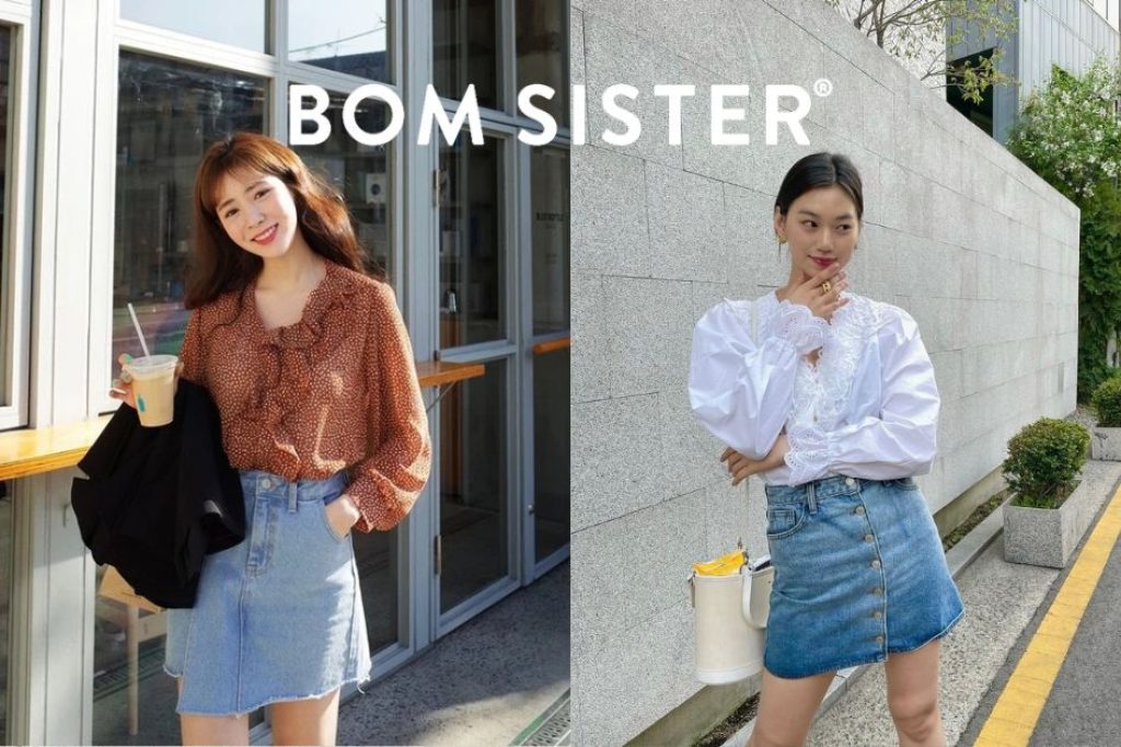 Áo tay bồng nữ tính kết hợp cùng chân váy jean