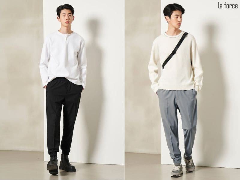 Mix áo phông và quần jogger cá tính