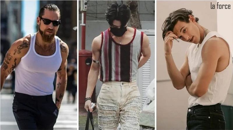 Phối đồ với áo ba lỗ theo phong cách badboy