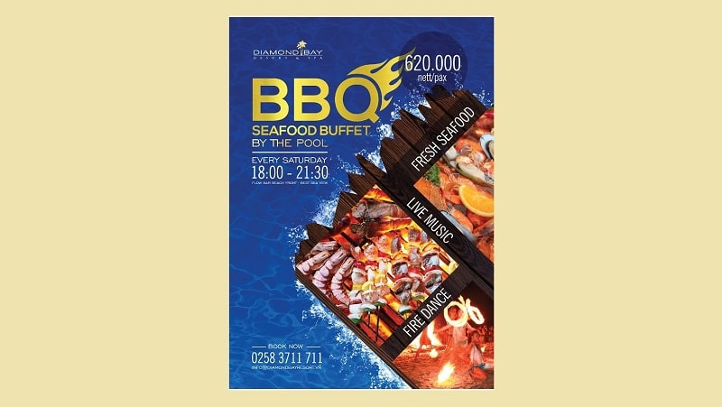 Poster đồ ăn bố cục