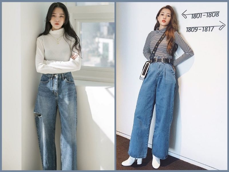 quần ống loe mặc với áo gì