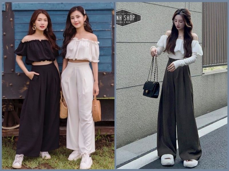 cách phối quần ống suông cho người lùn