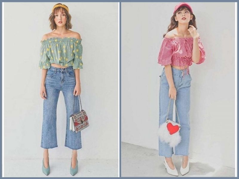 quần ống suông nữ mặc với áo gì