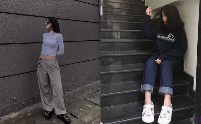 Quần ống rộng phối với giày gì trending 2024?